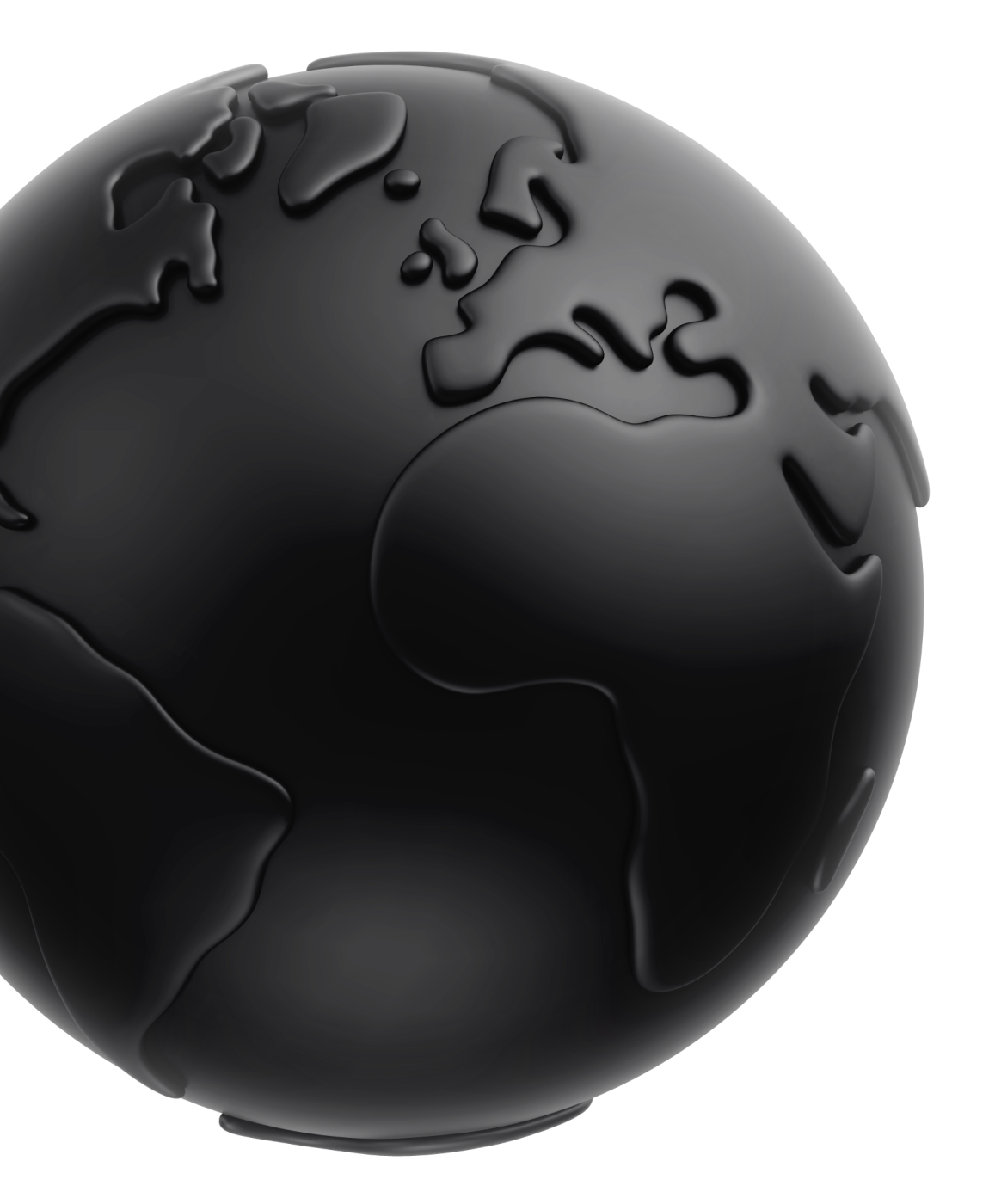 a black globe